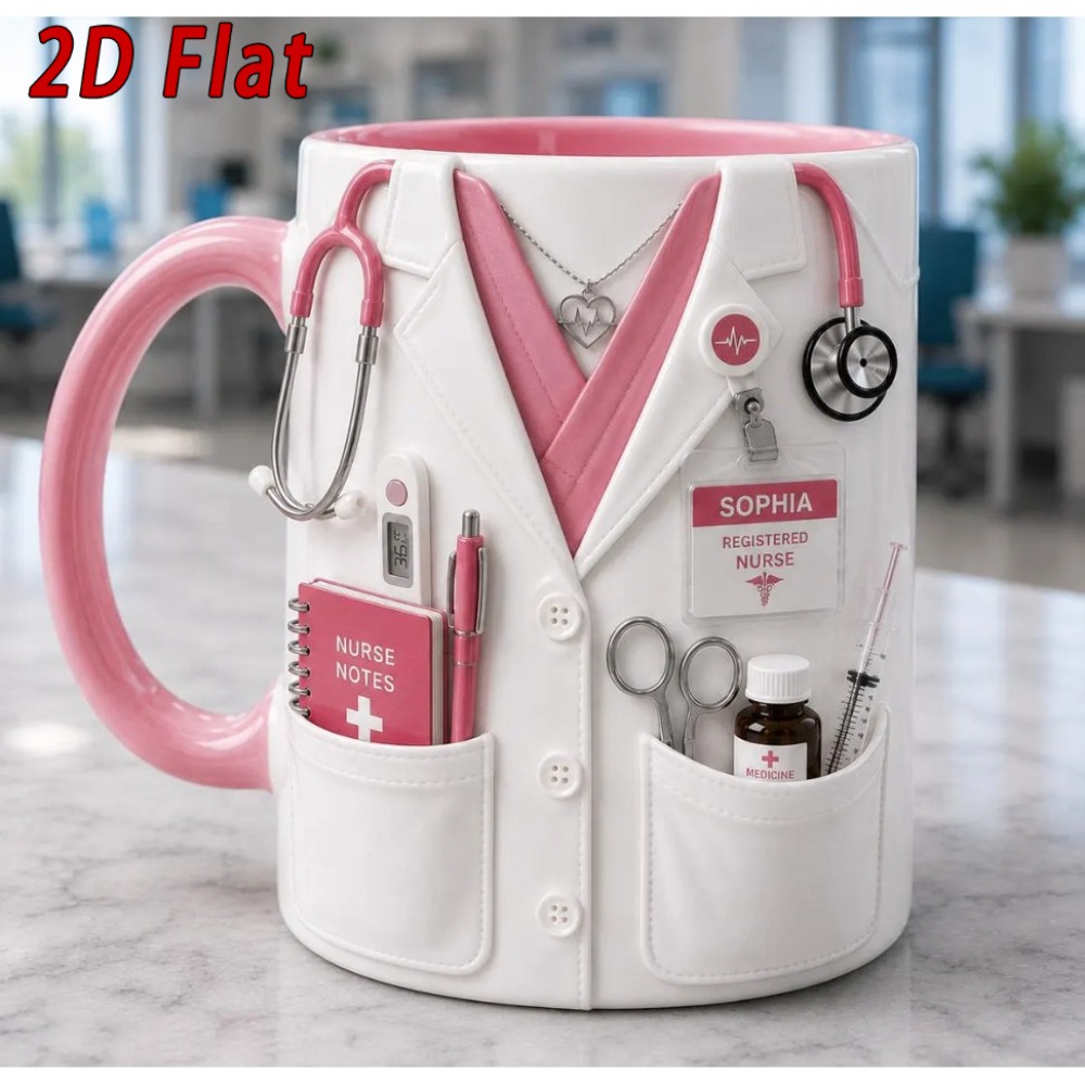 Coffee Tea Name - Kubek ceramiczny dla pielęgniarki z własnym