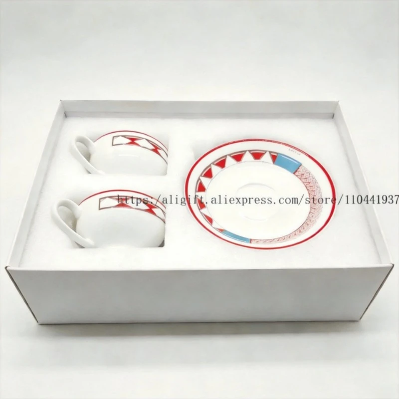 Coffee Tea And Sugar Set - Zestaw filiżanek do kawy z porcelany