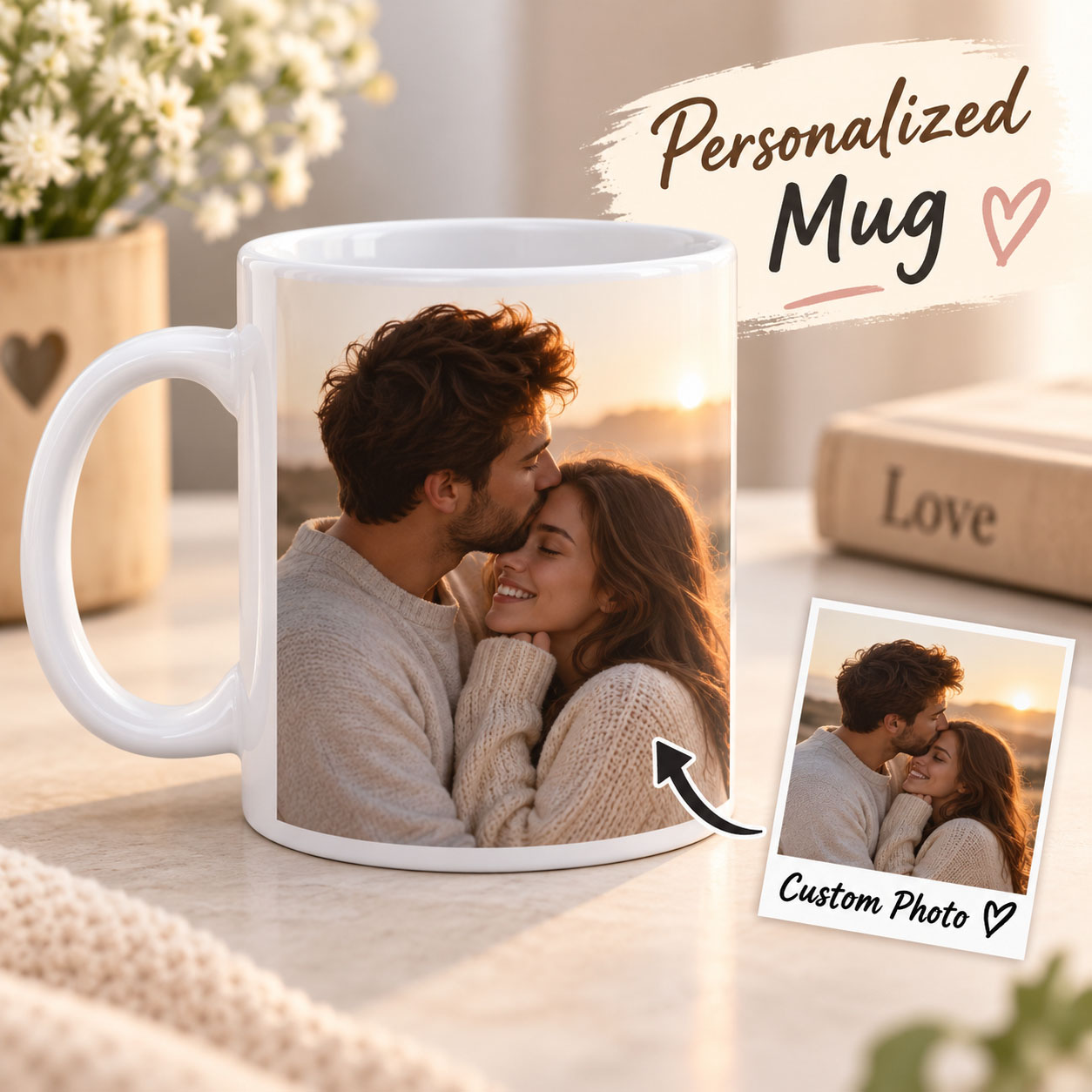 Coffee Tea Images - Personalizowana kubka ceramiczna z nadrukiem zdjęcia,