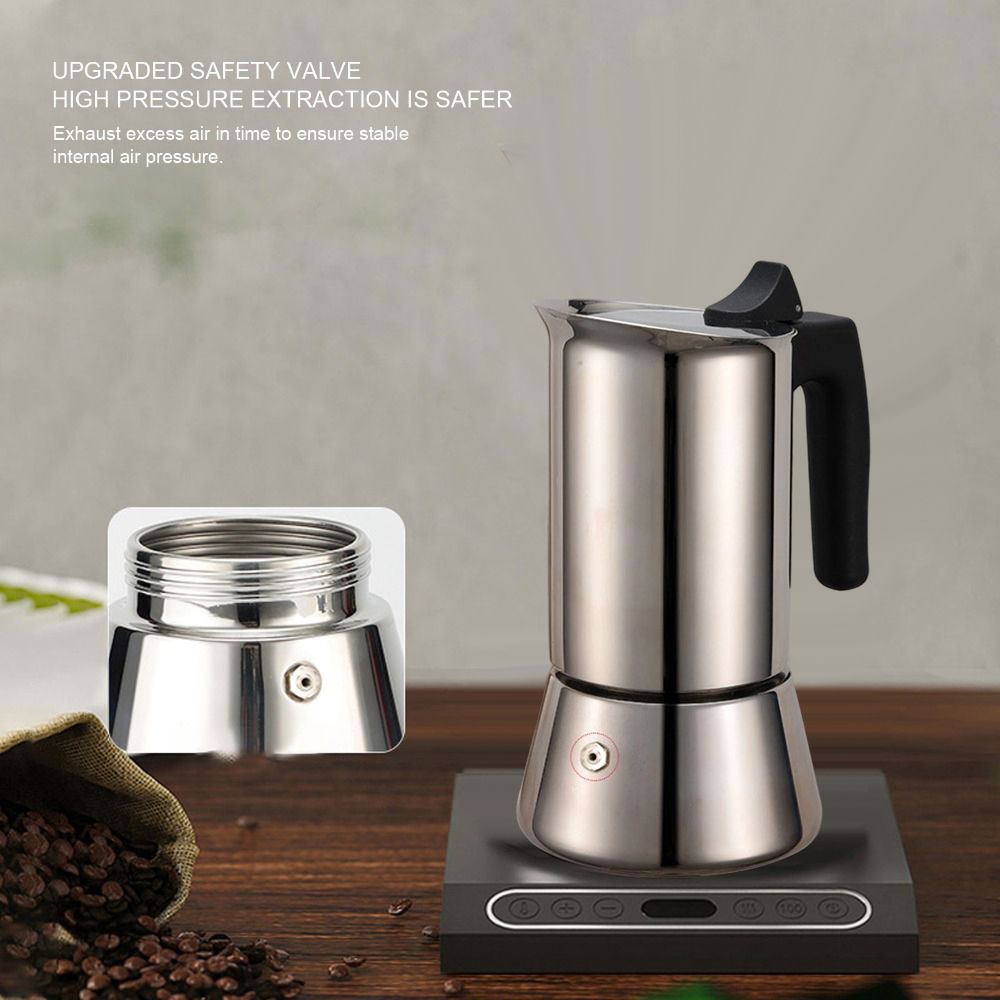 Moka Pot Stove - Kawiarka Moka ze Stali Nierdzewnej Duża