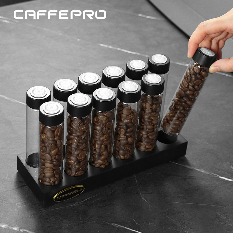 Coffee Tea And Sugar Set - Caffepro Tubus do przechowywania ziaren kawy